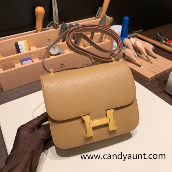 Hermes Constance 19cm Chevre 2J Quebracho Gold Hardware 18cm Full Handmade Hermes Constance 19cm Chevre 2J Quebracho Gold Hardware 18cm Full Handmade