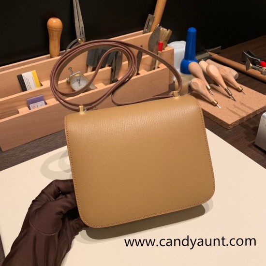 Hermes Constance 19cm Chevre 2J Quebracho Gold Hardware 18cm Full Handmade Hermes Constance 19cm Chevre 2J Quebracho Gold Hardware 18cm Full Handmade