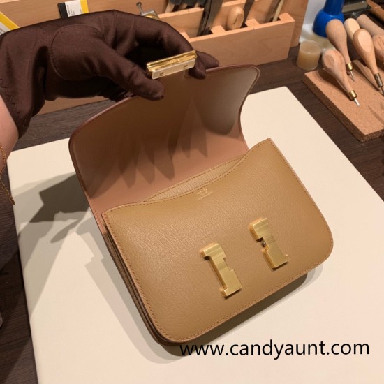 Hermes Constance 19cm Chevre 2J Quebracho Gold Hardware 18cm Full Handmade Hermes Constance 19cm Chevre 2J Quebracho Gold Hardware 18cm Full Handmade