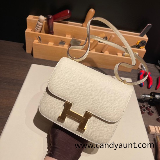 Hermes Constance 19cm Epsom I2 /Nata Gold Hardware 18cm Full Handmade Hermes Constance 19cm Epsom I2 /Nata Gold Hardware 18cm Full Handmade