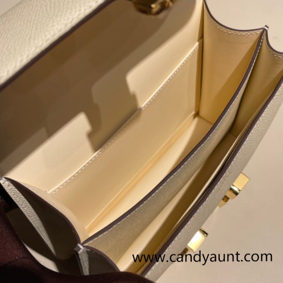 Hermes Constance 19cm Epsom I2 /Nata Gold Hardware 18cm Full Handmade Hermes Constance 19cm Epsom I2 /Nata Gold Hardware 18cm Full Handmade