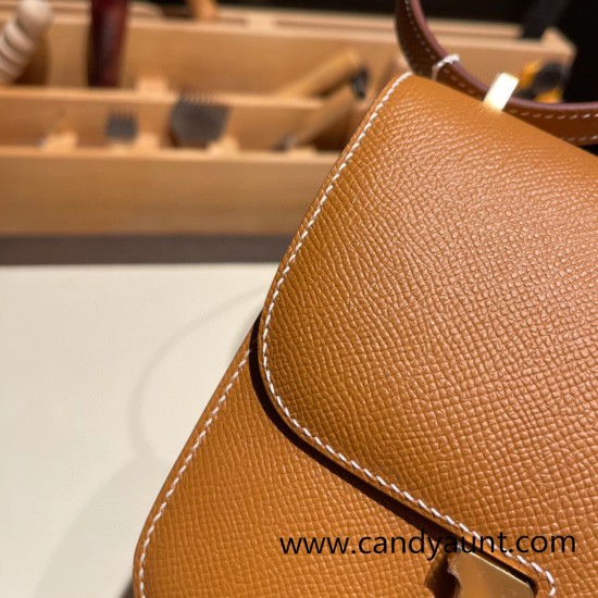 Hermes Constance 19cm Epsom 37/Gold Gold Hardware 18cm Full Handmade Hermes Constance 19cm Epsom 37/Gold Gold Hardware 18cm Full Handmade