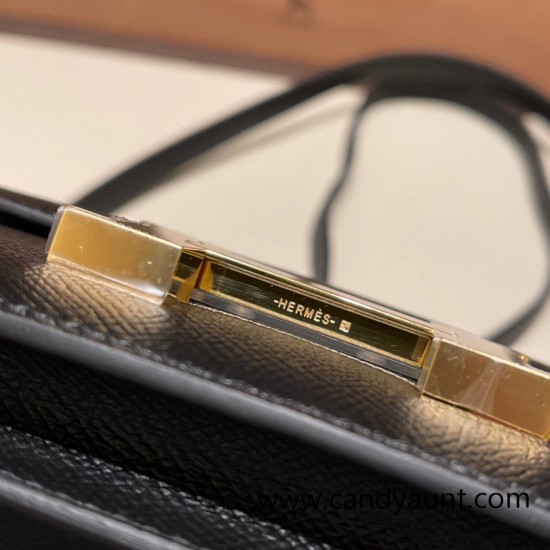 Hermes Constance 19cm 89 /Black Gold Hardware 18cm Full Handmade Hermes Constance 19cm 89 /Black Gold Hardware 18cm Full Handmade