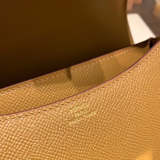 Hermes Constance 19cm Epsom U8/ Bronze Dore Gold Hardware 18cm Full Handmade Hermes Constance 19cm Epsom U8/ Bronze Dore Gold Hardware 18cm Full Handmade