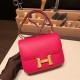 Hermes Constance 19cm Epsom 0D /Rose Mexico Silver Hardware 18cm Full Handmade Hermes Constance 19cm Epsom 0D /Rose Mexico Silver Hardware 18cm Full Handmade