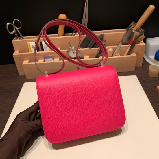 Hermes Constance 19cm 0D /Rose Mexico Silver Hardware 18cm Full Handmade Hermes Constance 19cm 0D /Rose Mexico Silver Hardware 18cm Full Handmade