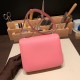 Hermes Constance 19cm 1Q/Rose Confetti Silver Hardware 18cm Full Handmade Hermes Constance 19cm 1Q/Rose Confetti Silver Hardware 18cm Full Handmade