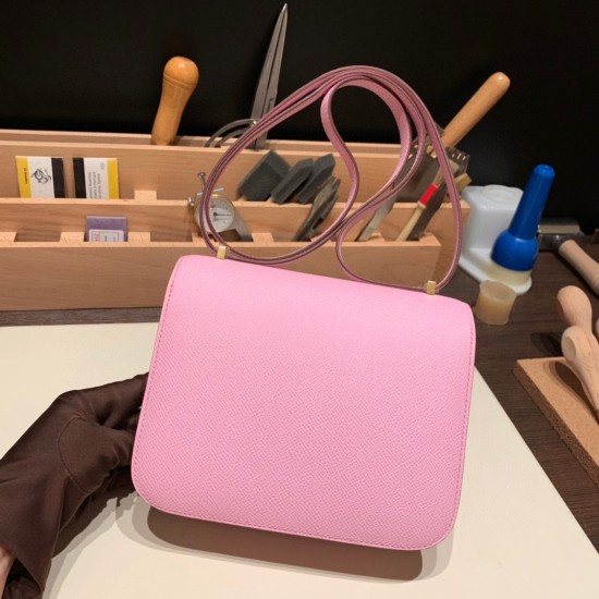 Hermes Constance 19cm Epsom X9 /Mauve Sylvestre Gold Hardware 18cm Full Handmade Hermes Constance 19cm Epsom X9 /Mauve Sylvestre Gold Hardware 18cm Full Handmade