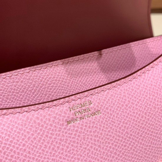 Hermes Constance 19cm Epsom X9 /Mauve Sylvestre Gold Hardware 18cm Full Handmade Hermes Constance 19cm Epsom X9 /Mauve Sylvestre Gold Hardware 18cm Full Handmade