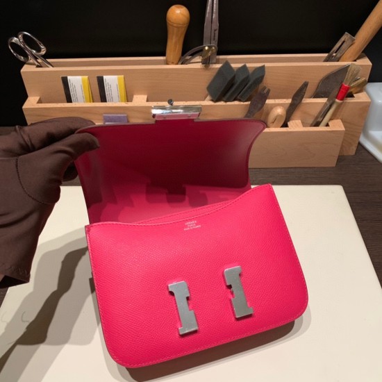Hermes Constance 19cm Epsom 0D /Rose Mexico 18cm Full Handmade Hermes Constance 19cm Epsom 0D /Rose Mexico 18cm Full Handmade