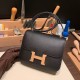 Constance 19cm Epsom 89/ Black (Noir) Rose Gold Hardware 18cm Full Handmade Constance 19cm Epsom 89/ Black (Noir) Rose Gold Hardware 18cm Full Handmade