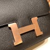 Constance 19cm Epsom 89/ Black (Noir) Rose Gold Hardware 18cm Full Handmade