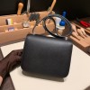 Constance 19cm Epsom 89/ Black (Noir) Rose Gold Hardware 18cm Full Handmade