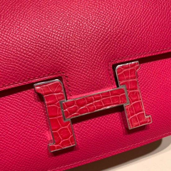 Hermes Constance 19cm Epsom 0D /Rose Mexico 18cm Full Handmade Hermes Constance 19cm Epsom 0D /Rose Mexico 18cm Full Handmade