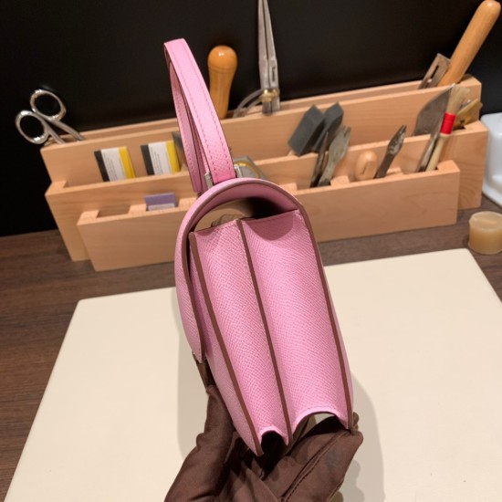 Hermes Constance 19cm Epsom X9 /Mauve Sylvestre Silver Hardware 18cm Full Handmade Hermes Constance 19cm Epsom X9 /Mauve Sylvestre Silver Hardware 18cm Full Handmade
