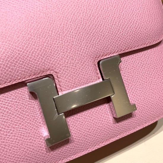 Hermes Constance 19cm Epsom X9 /Mauve Sylvestre Silver Hardware 18cm Full Handmade Hermes Constance 19cm Epsom X9 /Mauve Sylvestre Silver Hardware 18cm Full Handmade