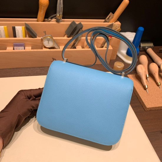 Hermes Constance 19cm Epsom P3 /Blue du Nord Gold Hardware 18cm Full Handmade Hermes Constance 19cm Epsom P3 /Blue du Nord Gold Hardware 18cm Full Handmade