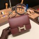 Hermes Constance 19cm Epsom F5/ Bourgogne& 57 /Bordeaux Silver Hardware 18cm Full Handmade Hermes Constance 19cm Epsom F5/ Bourgogne& 57 /Bordeaux Silver Hardware 18cm Full Handmade