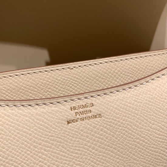 Hermes Constance 19cm Epsom 10/ Craie Gold Hardware 18cm Full Handmade Hermes Constance 19cm Epsom 10/ Craie Gold Hardware 18cm Full Handmade