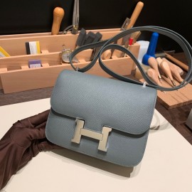  HERMES Constance ⅢMini Epsom  63/Vert Amande   Silver Hardware Full Handmade