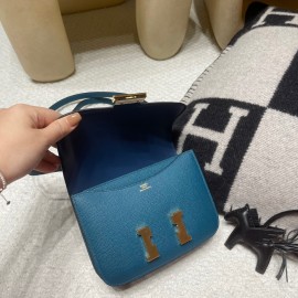  Constance HERMES Constance ⅢMini Epsom  W0/Vert Bosphore   Full Handmade Gold Hardware