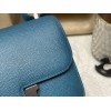 7P/Blue de Presse  & R2/Blue Agate   Silver Hardware Constance Mini Constance 19cm Epsom