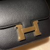 3Q/Rose Sakura  Gold HardwareNew Constance Mini Constance 19cm ChevreChevre