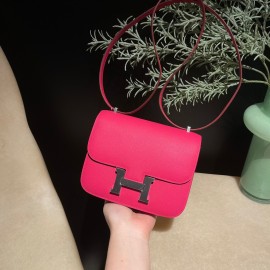 93/Orange   Constance Mini Constance 19cm Epsom
