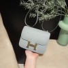 75/Blue Jean   Gold Hardware Constance Mini Constance 19cm Epsom