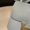 75/Blue Jean   Gold Hardware Constance Mini Constance 19cm Epsom