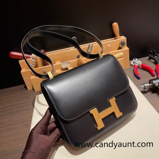 Hermes Constance 24cm box 89 /Black (Noir) Gold Hardware Hermes Constance 24cm box 89 /Black (Noir) Gold Hardware