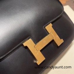 Hermes Constance 24cm box 89 /Black (Noir) Gold Hardware