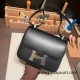 Hermes Constance 24cm 89 /Black (Noir)Silver Hardware Hermes Constance 24cm 89 /Black (Noir)Silver Hardware
