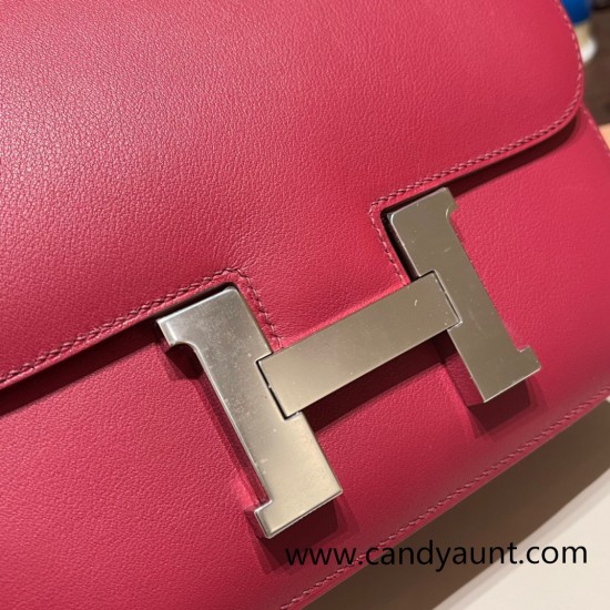 Hermes Constance 24cm swift K1 /Rouge Grenat Silver Hardware Hermes Constance 24cm swift K1 /Rouge Grenat Silver Hardware
