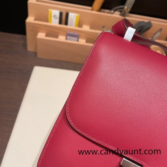 Hermes Constance 24cm swift K1 /Rouge Grenat Silver Hardware Hermes Constance 24cm swift K1 /Rouge Grenat Silver Hardware
