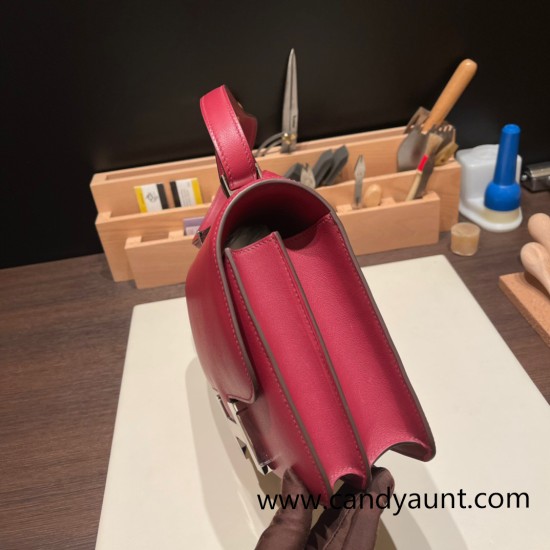 Hermes Constance 24cm swift K1 /Rouge Grenat Silver Hardware Hermes Constance 24cm swift K1 /Rouge Grenat Silver Hardware