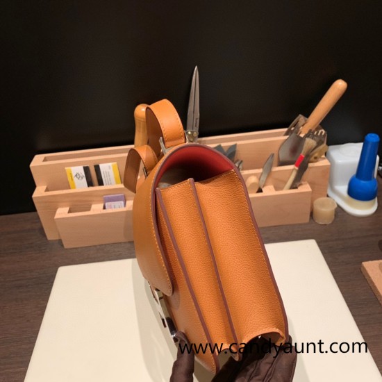 Hermes Constance 24cm Evercolor 1H /Toffee& K4/Rose d’eteSilver Hardware Hermes Constance 24cm Evercolor 1H /Toffee& K4/Rose d’eteSilver Hardware