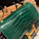 Hermes Constance 24cm Shiny Alligator Crocodile 67 /Vert Fonce Gold Hardware Hermes Constance 24cm Shiny Alligator Crocodile 67 /Vert Fonce Gold Hardware