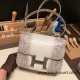Hermes Constance 24cm Matte Crocodile Niloti 01/ Himalaya Silver Hardware Hermes Constance 24cm Matte Crocodile Niloti 01/ Himalaya Silver Hardware
