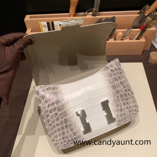 Hermes Constance 24cm Matte Crocodile Niloti 01/ Himalaya Silver Hardware Hermes Constance 24cm Matte Crocodile Niloti 01/ Himalaya Silver Hardware