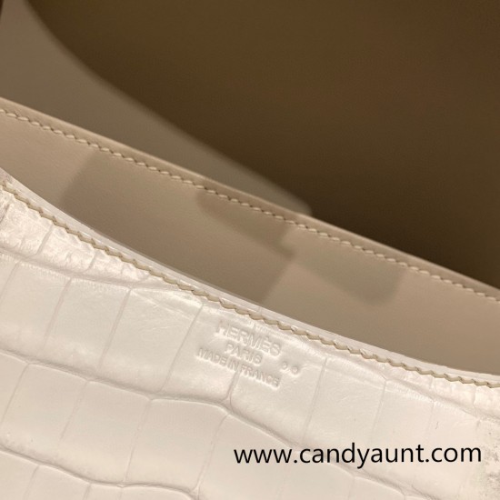 Hermes Constance 24cm Matte Crocodile Niloti 01/ Himalaya Silver Hardware Hermes Constance 24cm Matte Crocodile Niloti 01/ Himalaya Silver Hardware