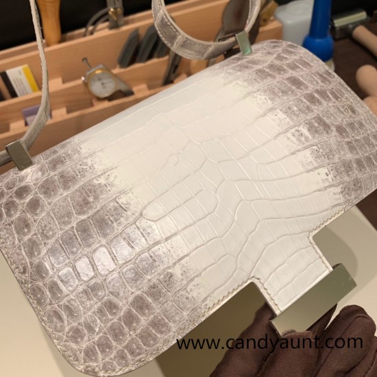 Hermes Constance 24cm Matte Crocodile Niloti 01/ Himalaya Silver Hardware Hermes Constance 24cm Matte Crocodile Niloti 01/ Himalaya Silver Hardware