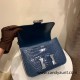 Hermes Constance 24cm Alligator Crocodile N7 /Blue Tempete Silver Hardware Hermes Constance 24cm Alligator Crocodile N7 /Blue Tempete Silver Hardware