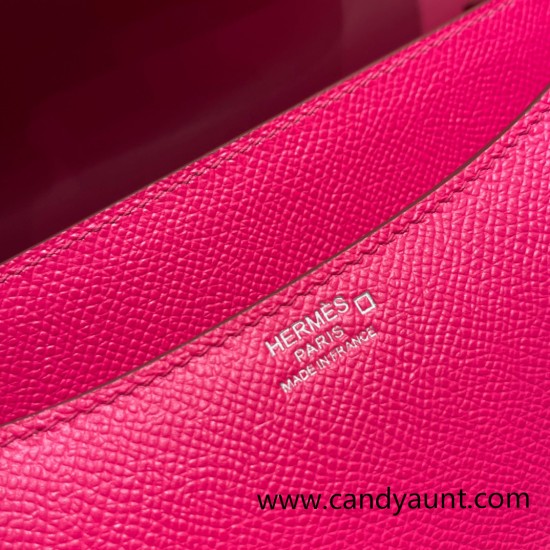 Hermes Constance 24cm epsom I6 /Rose Extreme Silver Hardware Hermes Constance 24cm epsom I6 /Rose Extreme Silver Hardware