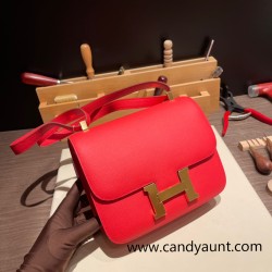 Hermes Constance 24cm epsom T5 /Rose Jaipur Gold Hardware
