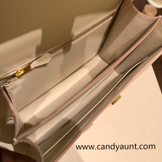 Hermes Constance 24cm10 /Craie Gold Hardware Hermes Constance 24cm10 /Craie Gold Hardware