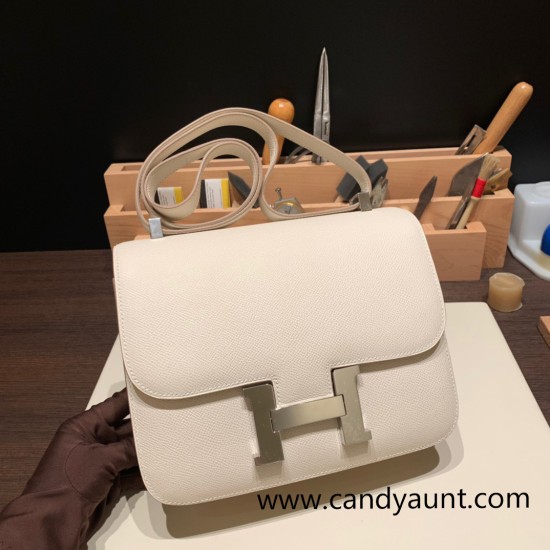 Hermes Constance 24cm epsom10 /Craie Silver Hardware Hermes Constance 24cm epsom10 /Craie Silver Hardware