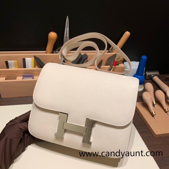 Hermes Constance 24cm epsom10 /Craie Silver Hardware Hermes Constance 24cm epsom10 /Craie Silver Hardware
