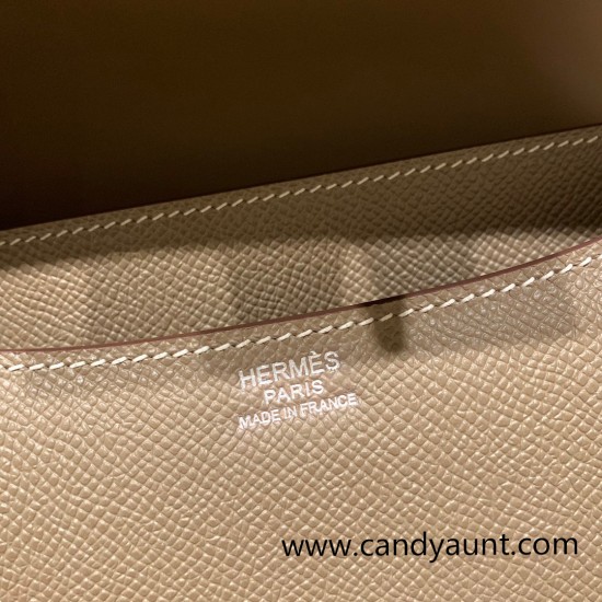Hermes Constance 24cm epsom18 Étoupe Grey Silver Hardware Hermes Constance 24cm epsom18 Étoupe Grey Silver Hardware