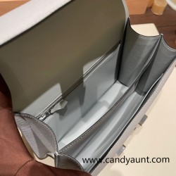 Hermes Constance 24cm Epsom 8U/ Blue Glacier Silver Hardware